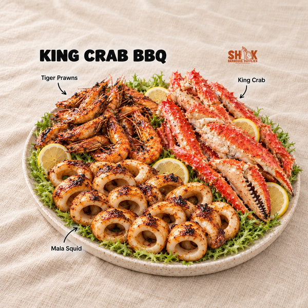 SHIOK Premium King Crab BBQ Set for 5 to 15 people, Shiok BBQ Singapore