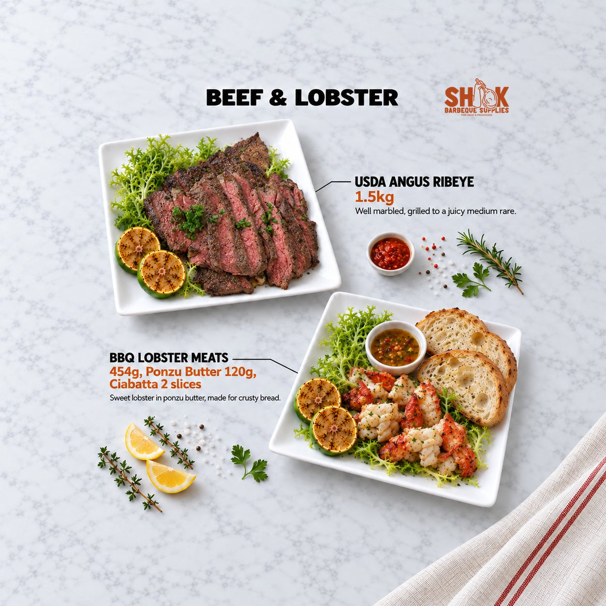 Beef and Lobster in the Classy SHIOK BBQ Menu, Shiok BBQ Singapore