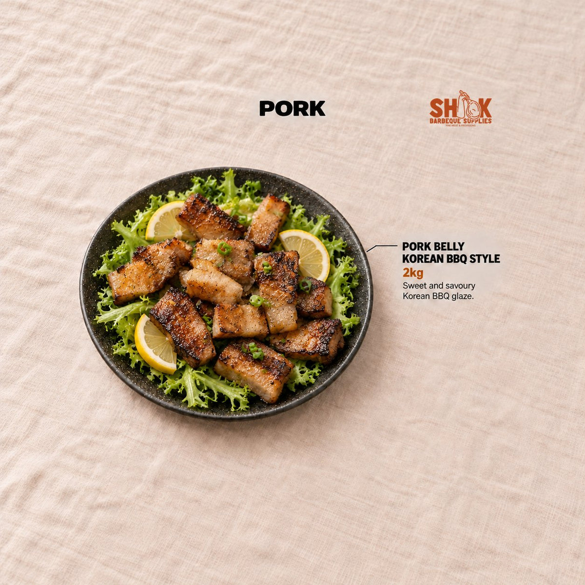 Pork Belly Korean BBQ Style in the BBQ Gang Set (15-20 pax), Shiok BBQ Singapore