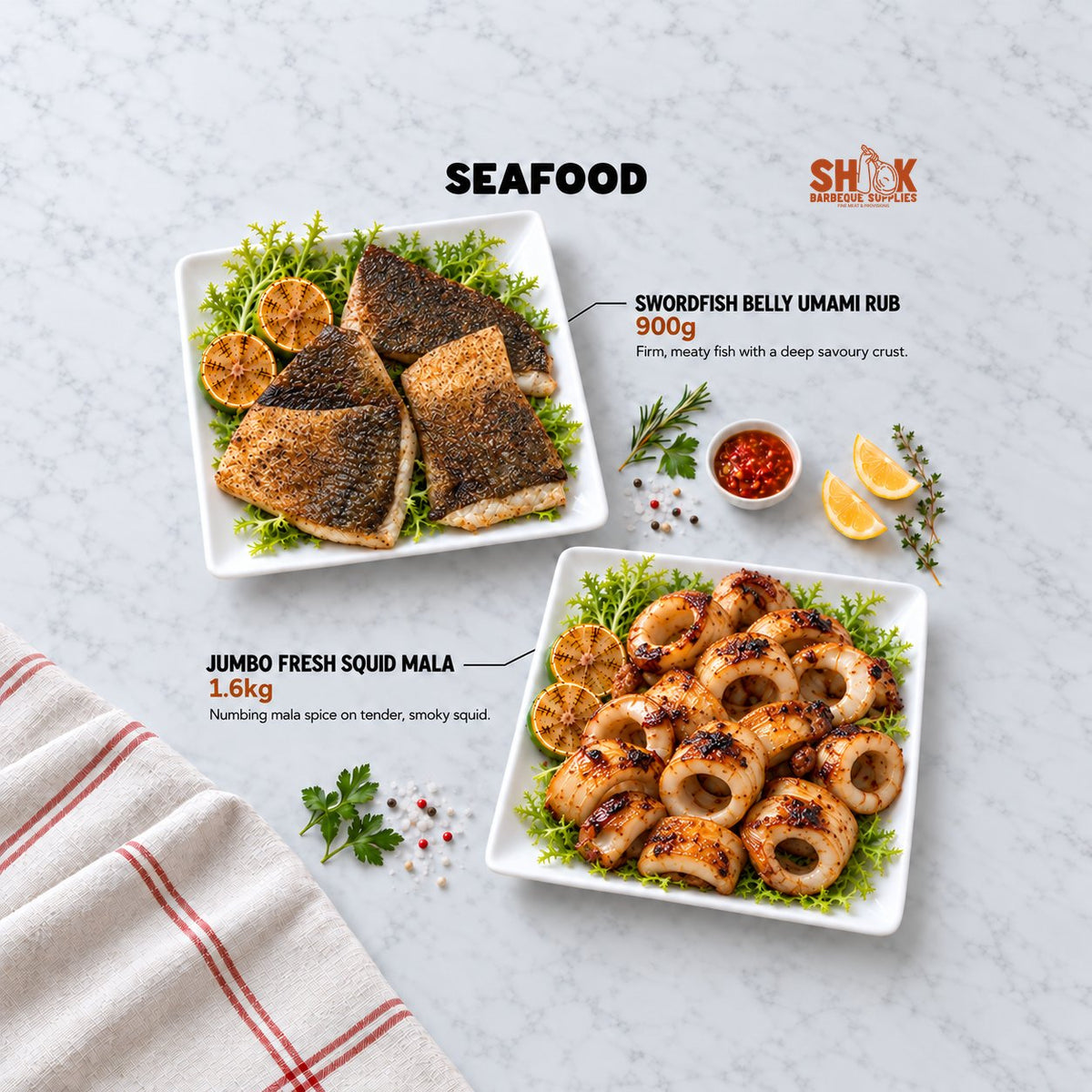 Seafood in the SHIOK Favourites Grill Mix (16-20 pax), Shiok BBQ Singapore