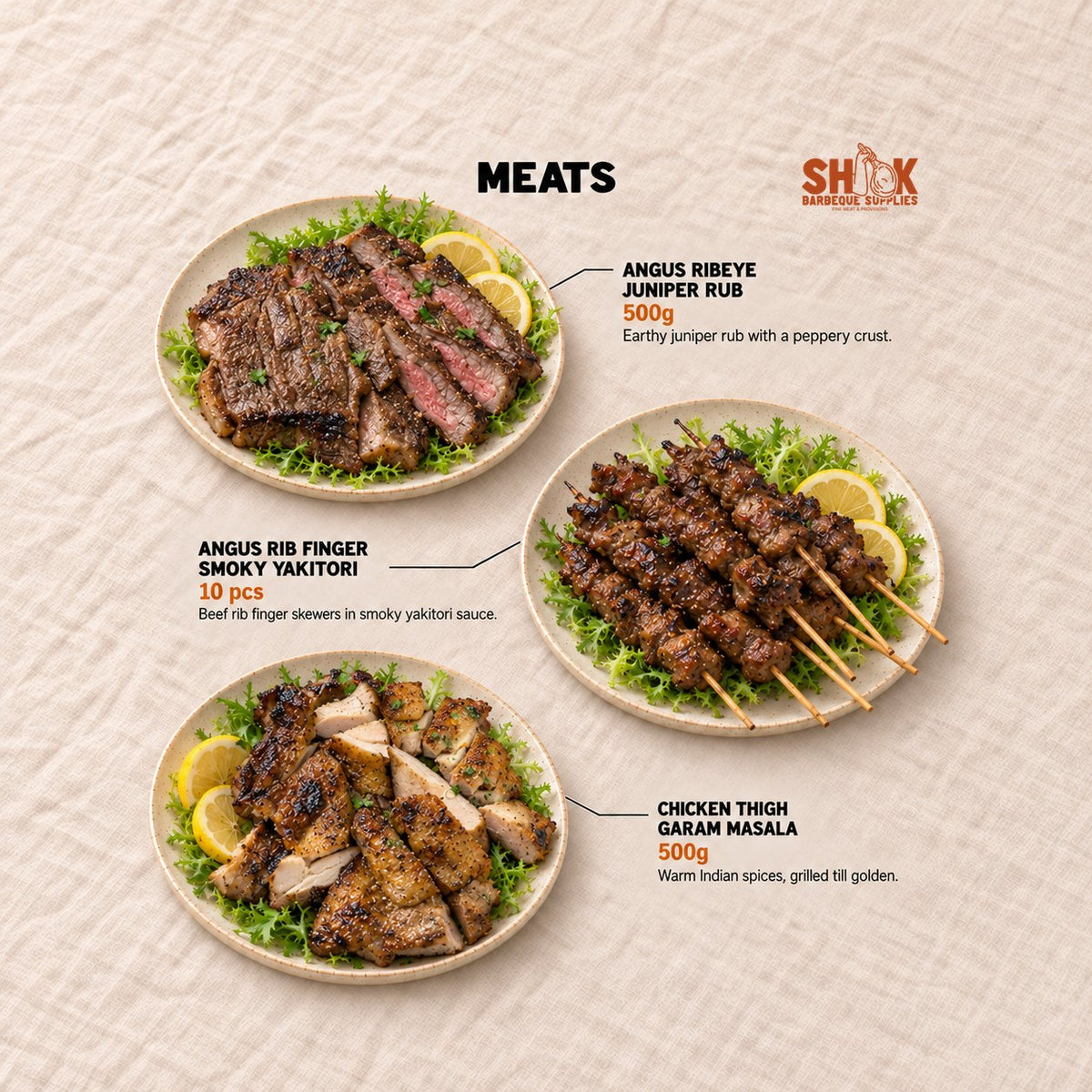 Meats in the SHIOK Premium King Crab BBQ Set (5-8 pax), Shiok BBQ Singapore