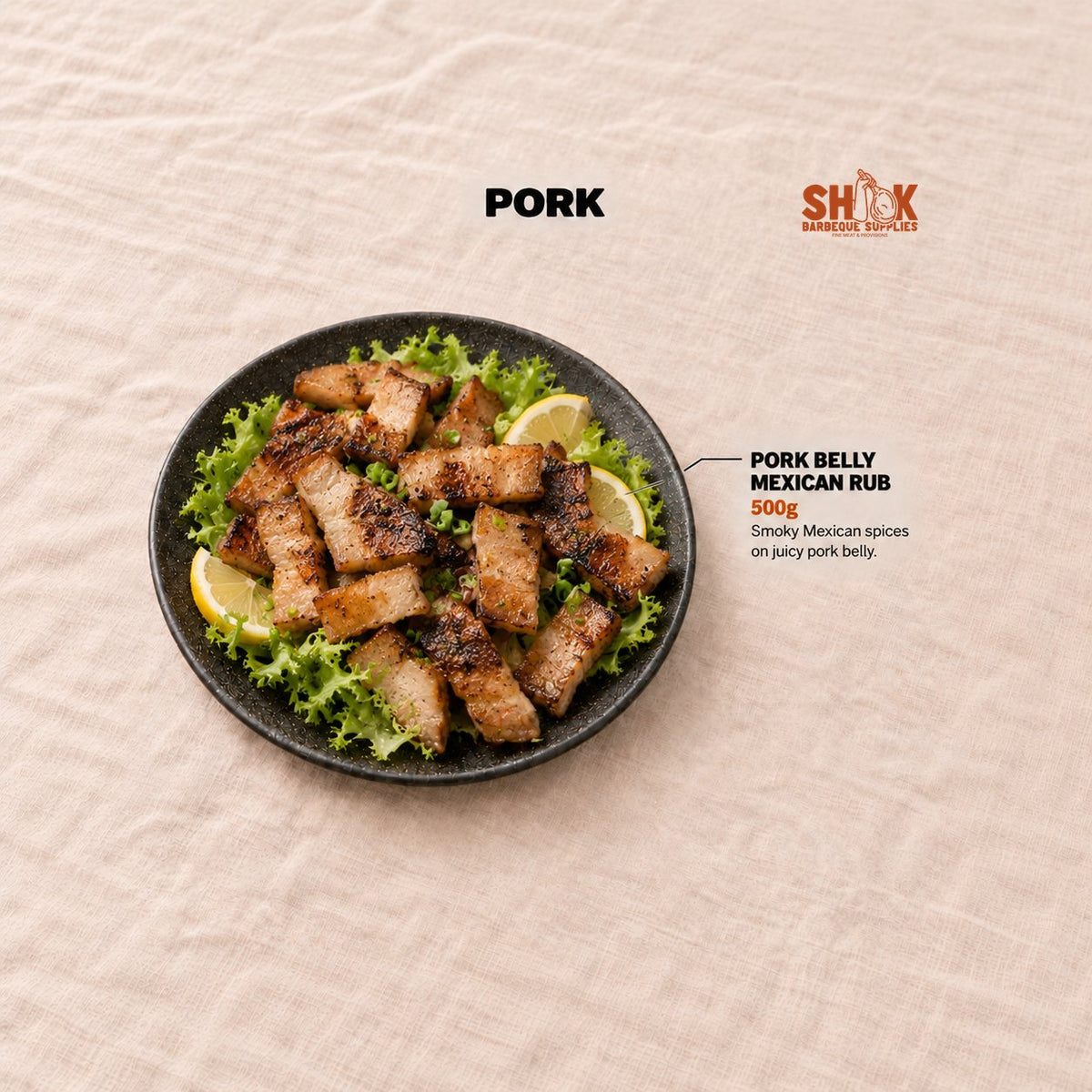 Pork Belly Mexican Rub in the Nice To MEAT You BBQ Set (15-20 pax), Shiok BBQ Singapore