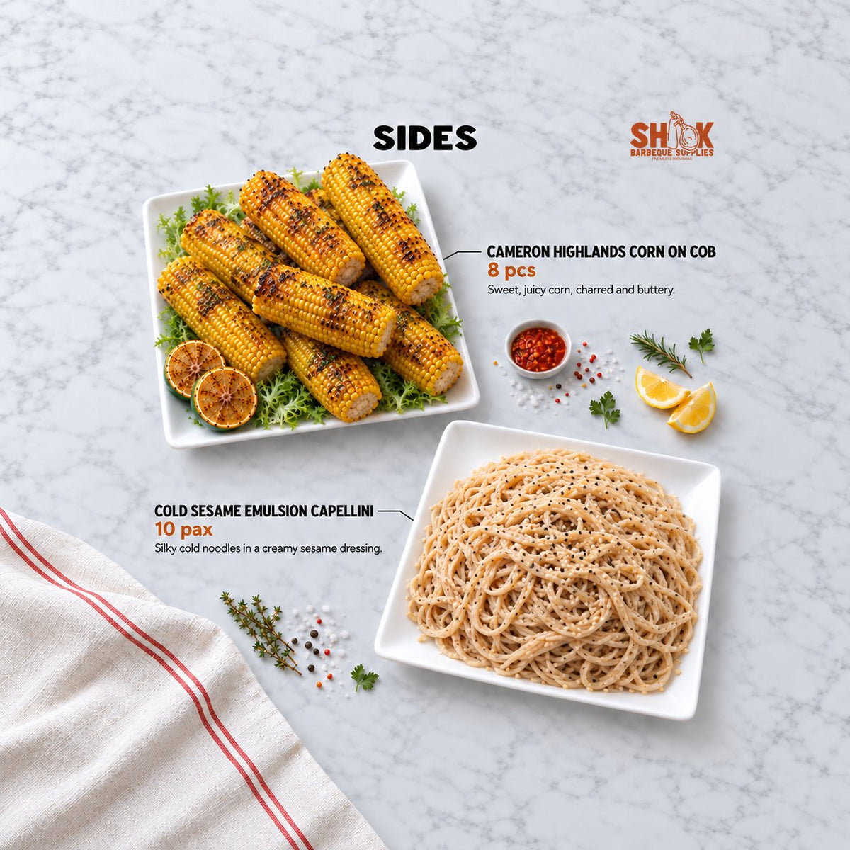Sides in the Grill Around The Globe BBQ Set (16-20 pax), Shiok BBQ Singapore