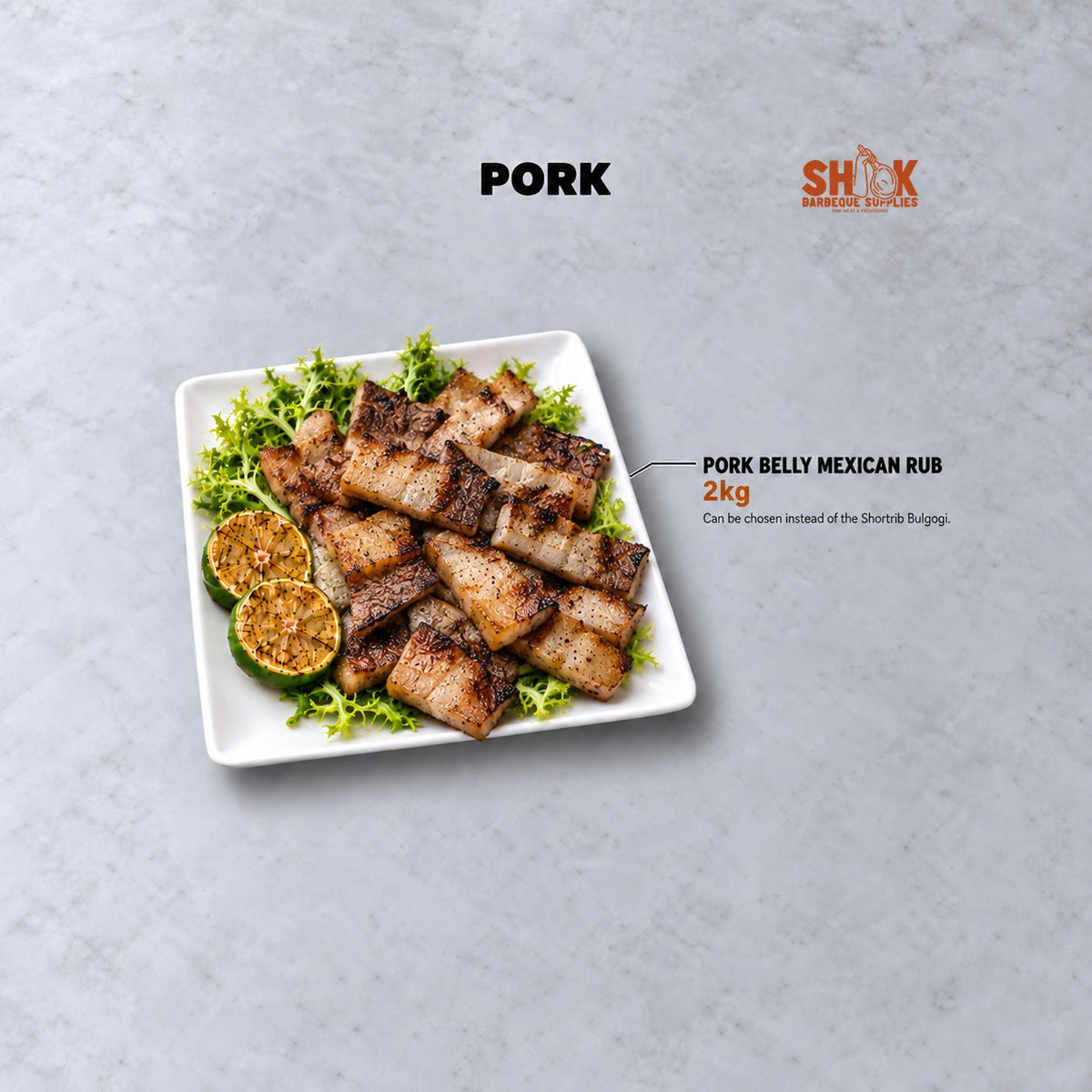 Pork Belly Mexican Rub in the Shiok Shiok Bargain BBQ Set (16-20 pax), Shiok BBQ Singapore