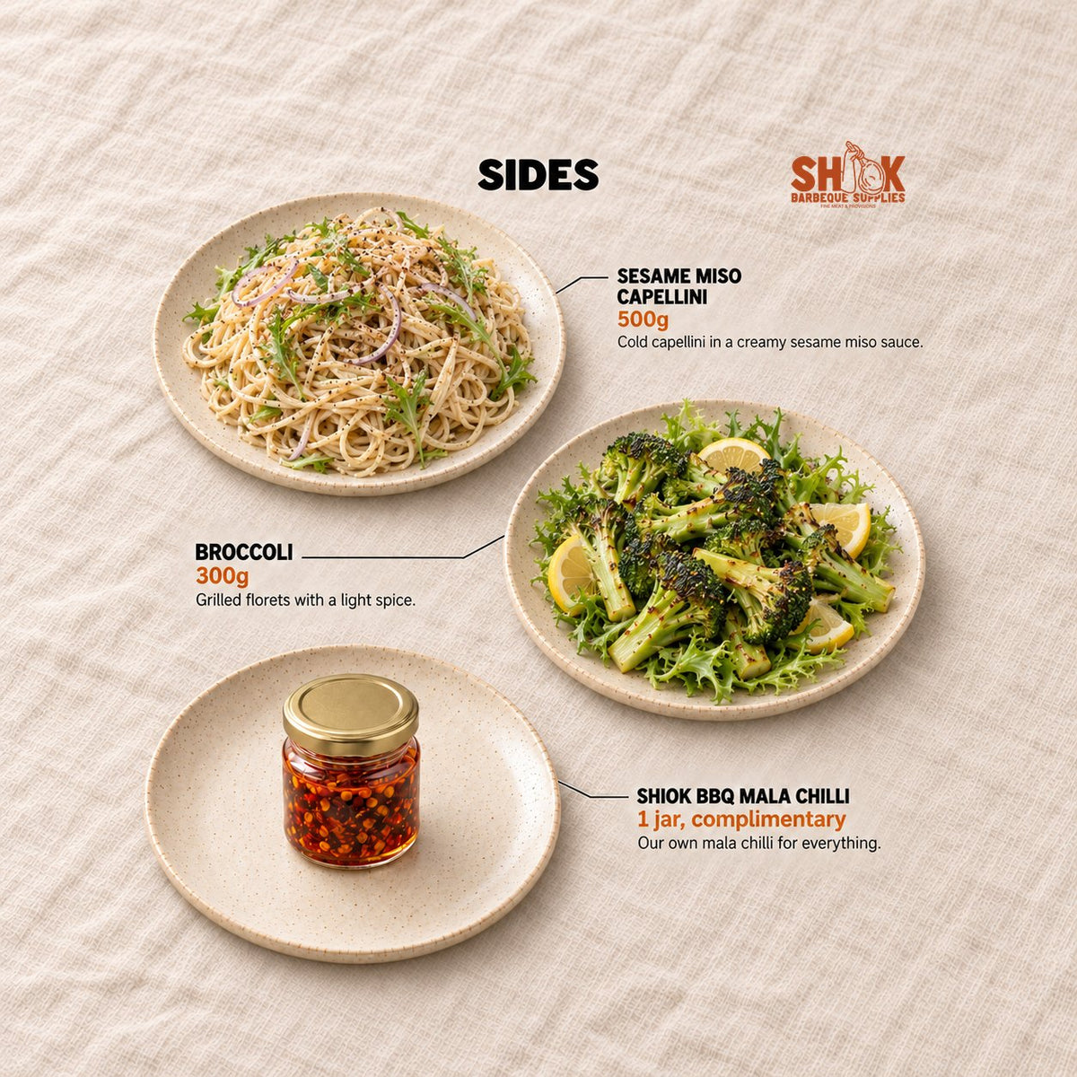 Sides in the SHIOK Premium King Crab BBQ Set (5-8 pax), Shiok BBQ Singapore