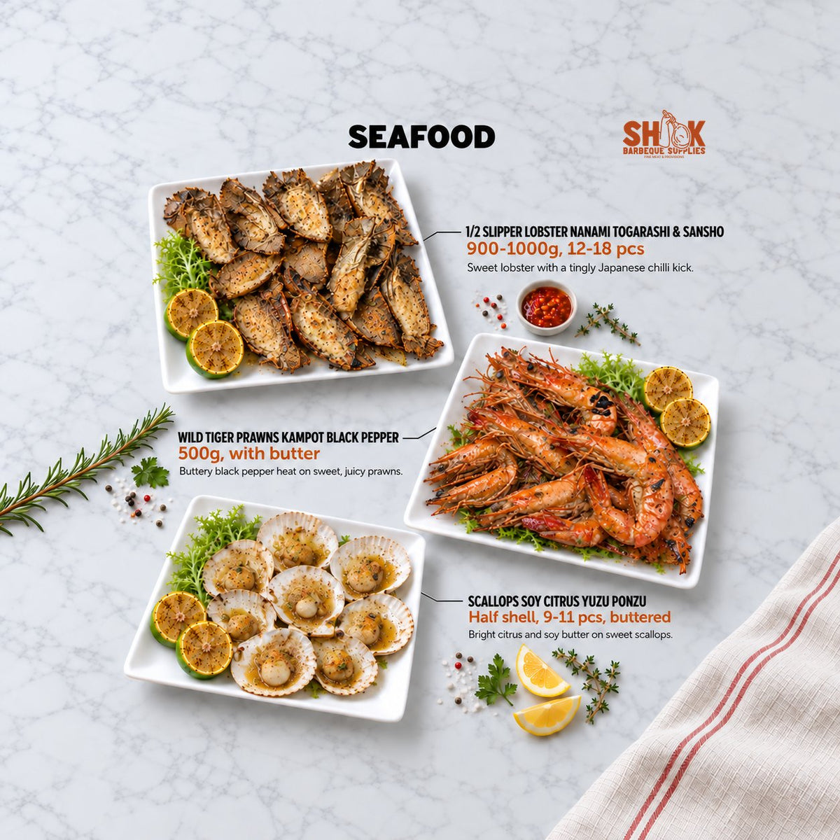 Seafood in the Grill Around The Globe BBQ Set (8-10 pax), Shiok BBQ Singapore