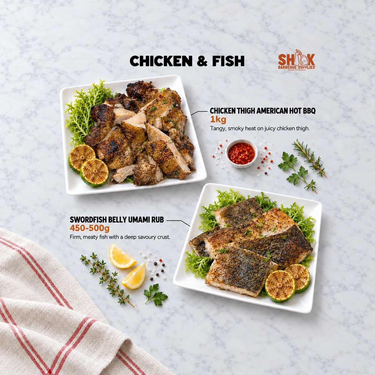 Chicken and Fish in the Grill Around The Globe BBQ Set (8-10 pax), Shiok BBQ Singapore
