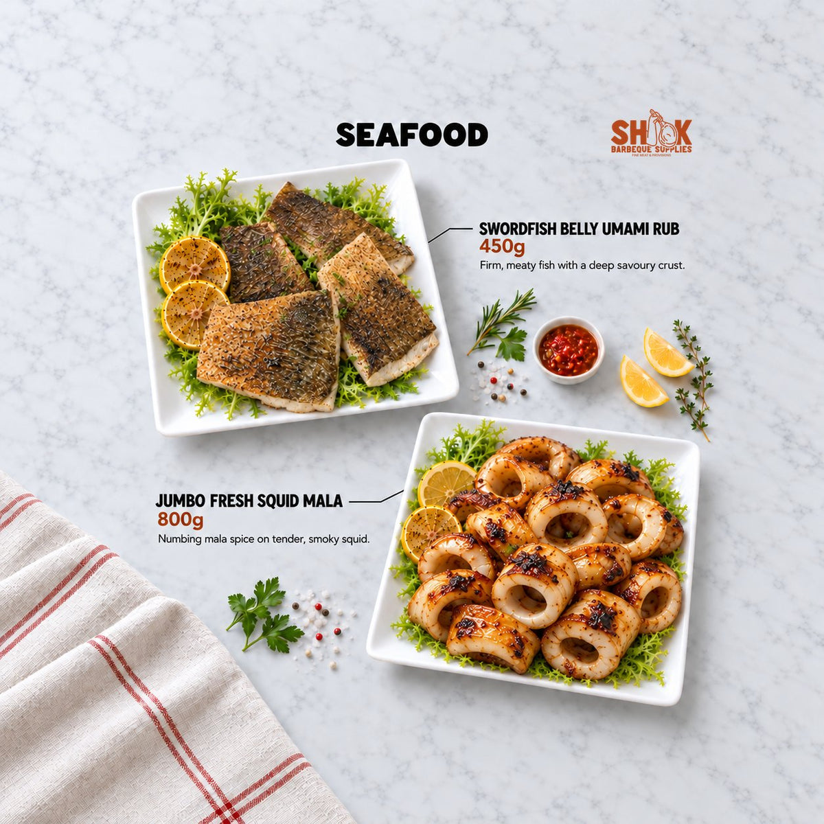 Seafood in the SHIOK Favourites Grill Mix (8-10 pax), Shiok BBQ Singapore