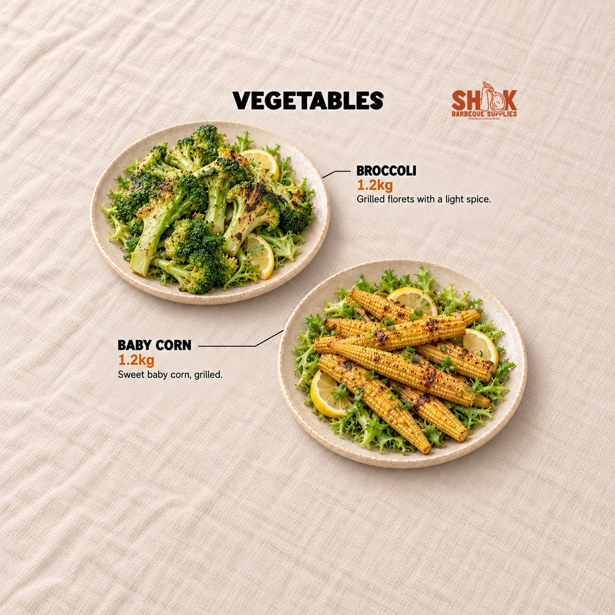 Vegetables in the Yacht Lob Lob Seafood BBQ Set (35-40 pax), Shiok BBQ Singapore