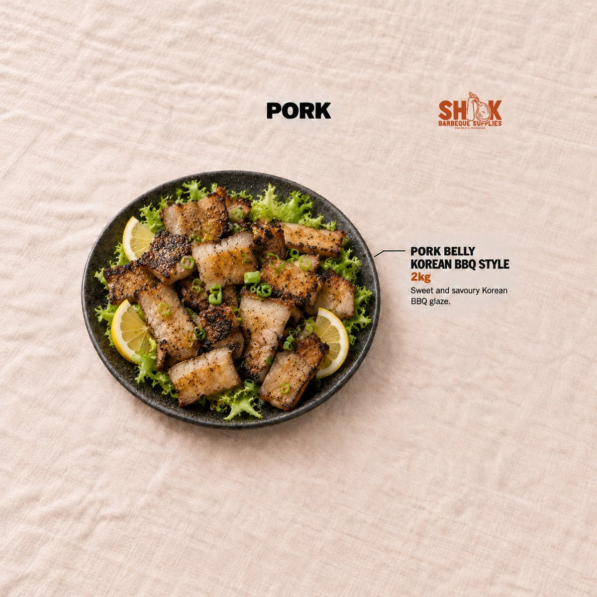 Pork Belly Korean BBQ Style in the Seriously SHIOK Wishlist BBQ Set (25-30 pax), Shiok BBQ Singapore
