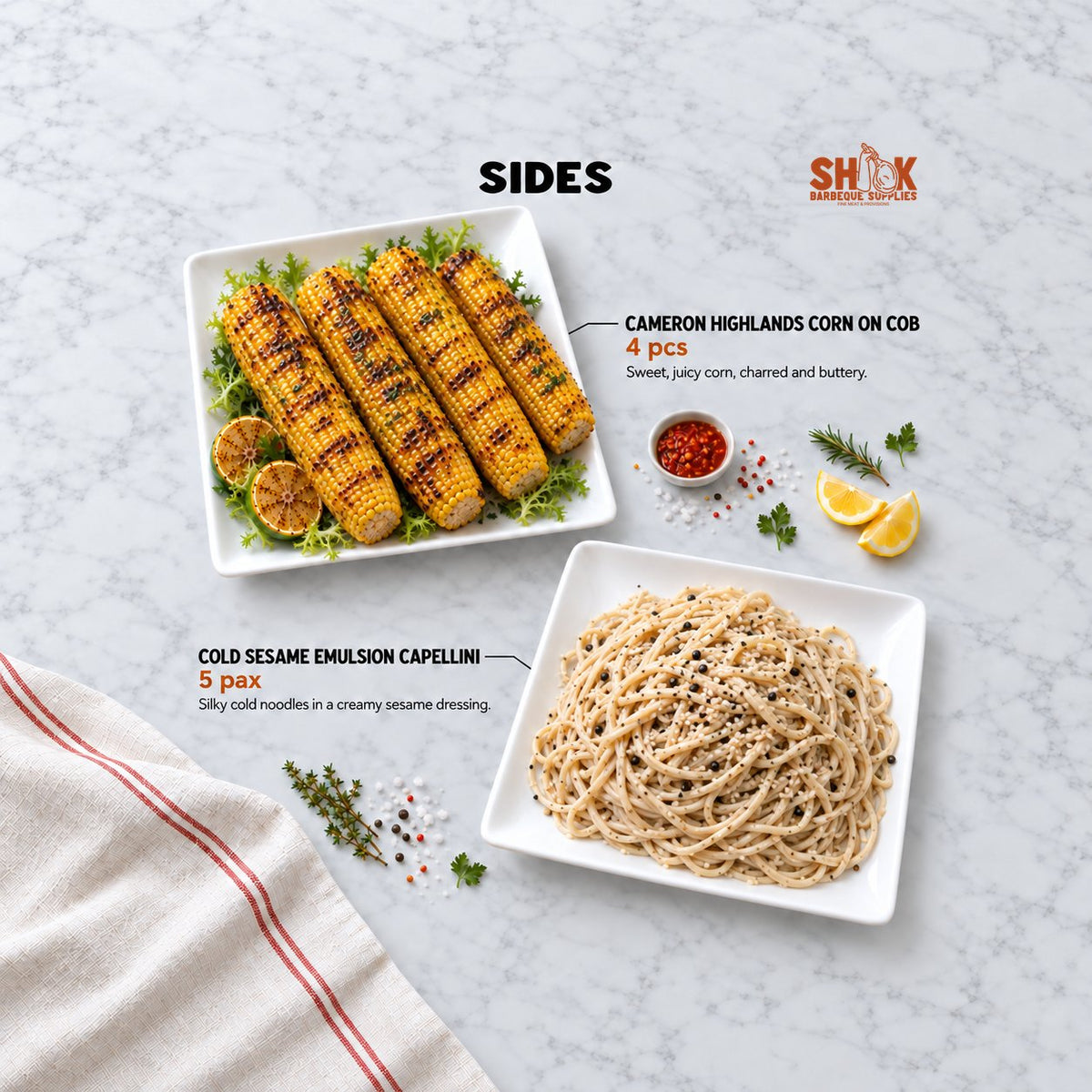 Sides in the Grill Around The Globe BBQ Set (8-10 pax), Shiok BBQ Singapore