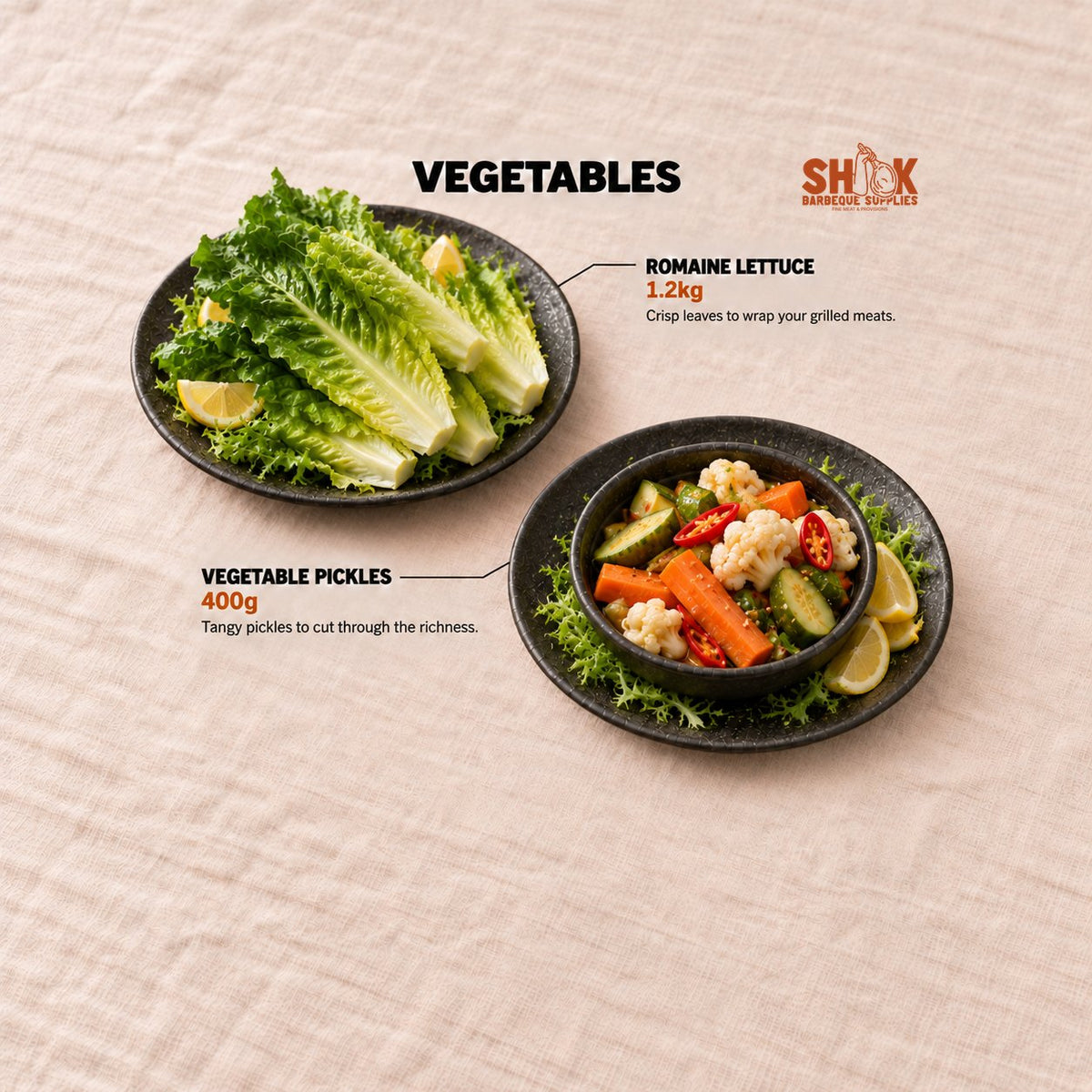 Vegetables in the Nice To MEAT You BBQ Set (30-40 pax), Shiok BBQ Singapore