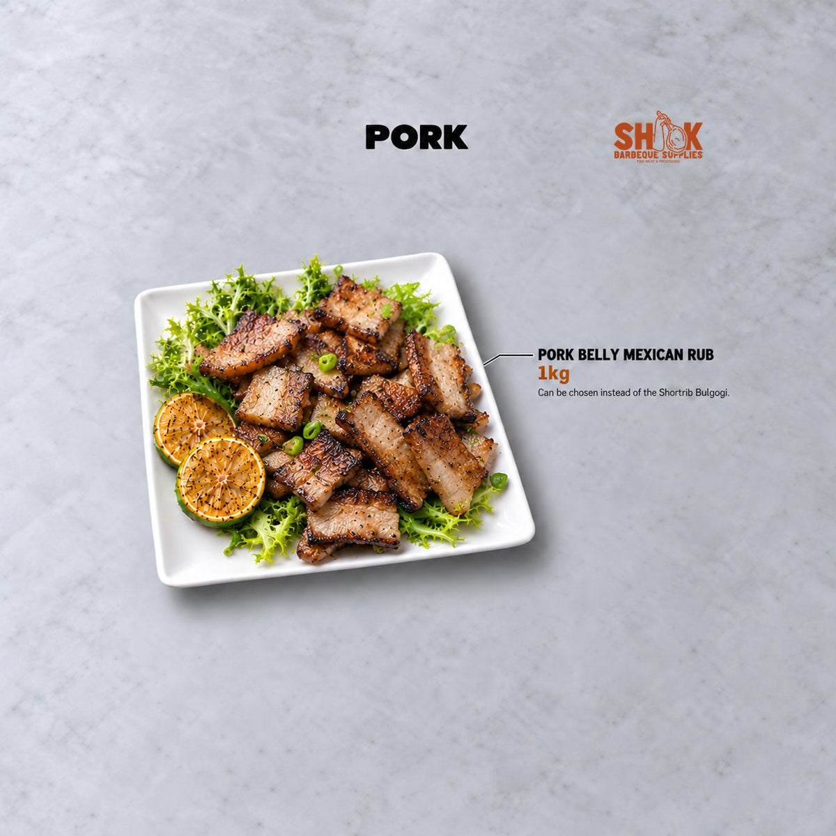 Pork Belly Mexican Rub in the Shiok Shiok Bargain BBQ Set (8-10 pax), Shiok BBQ Singapore