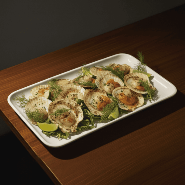 Half Shell Scallop Furikake and Tarragon