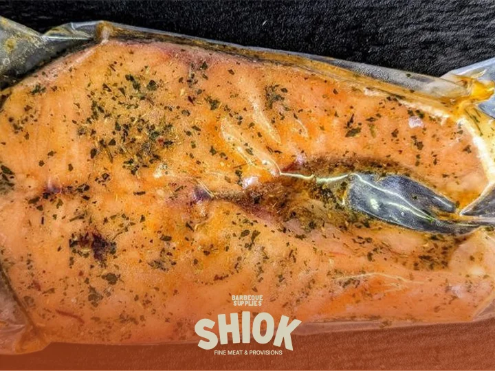 Provencale Salmon Steak - Marinated Seafood -Shiok Barbeque Catering Singapore