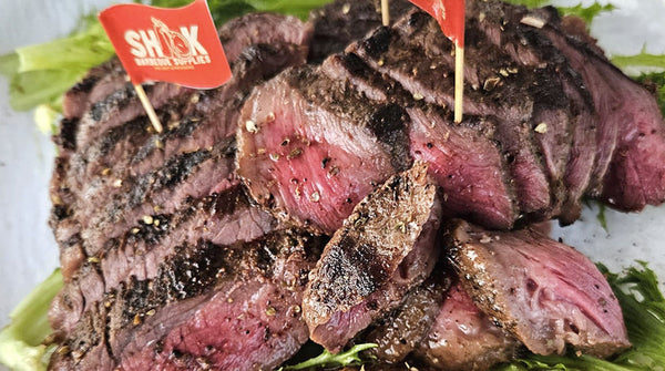 Sliced medium rare grilled beef, BBQ Kaki Set 8-10pax, Shiok BBQ Singapore