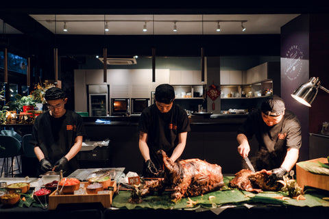 Live Station Whole Lambe | Spit Roasted Lamb in Singapore | Shiok BBQ Catering Service