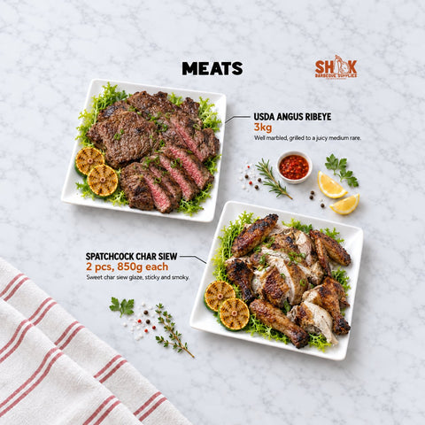 Meats in the SHIOK Favourites Grill Mix (16-20 pax), Shiok BBQ Singapore