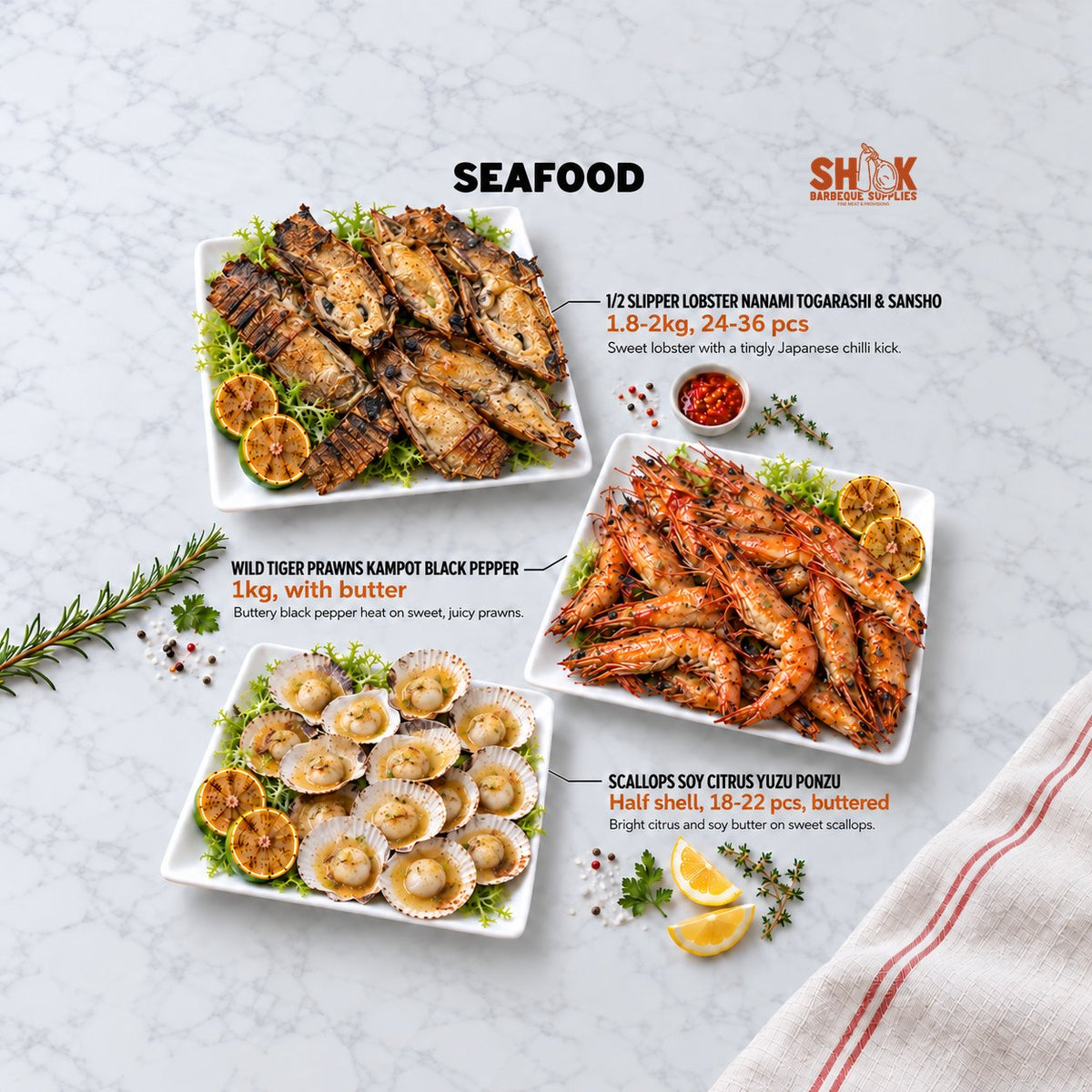 Seafood in the Grill Around The Globe BBQ Set (16-20 pax), Shiok BBQ Singapore
