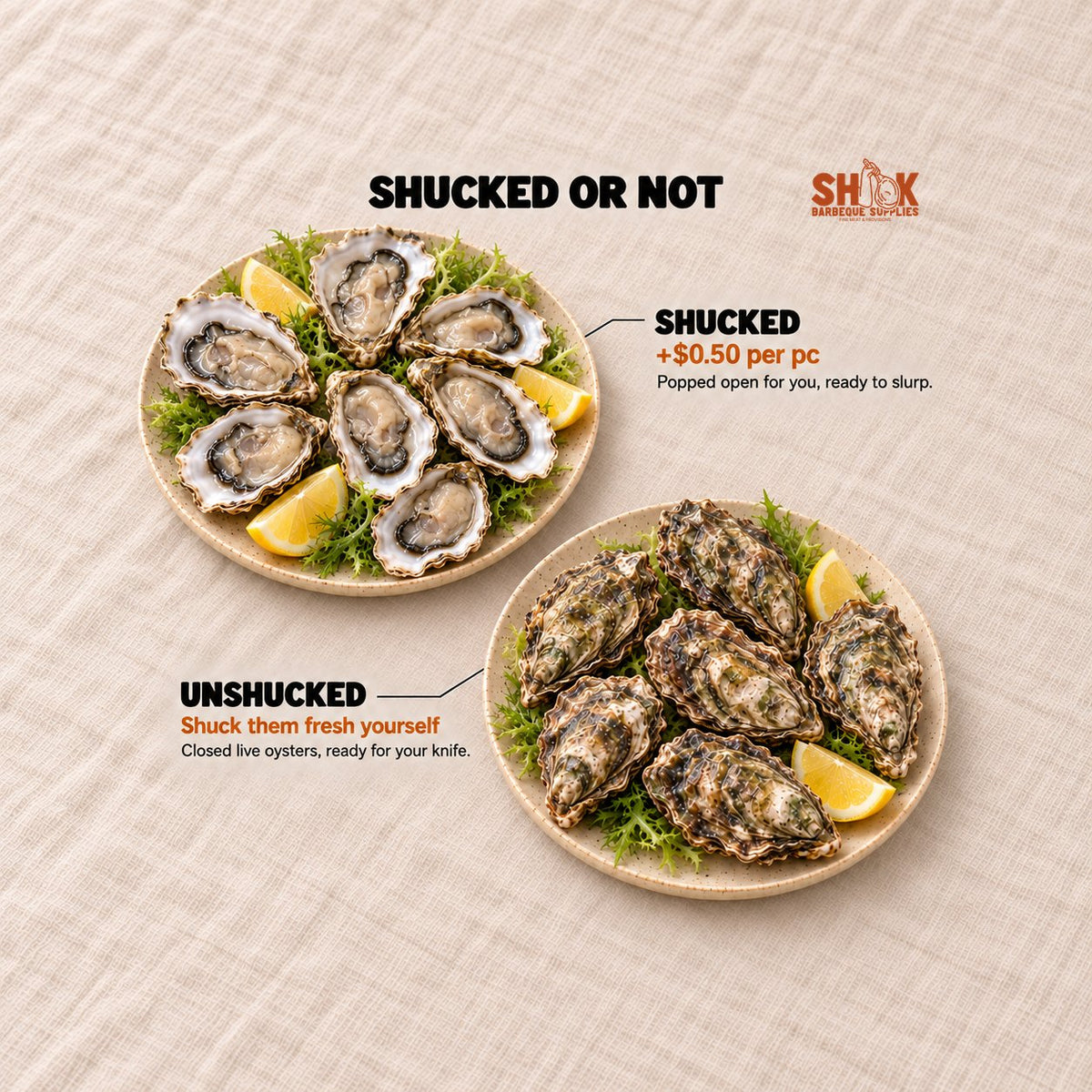Shucked or Not in the Live Oyster Party Pack, Shiok BBQ Singapore