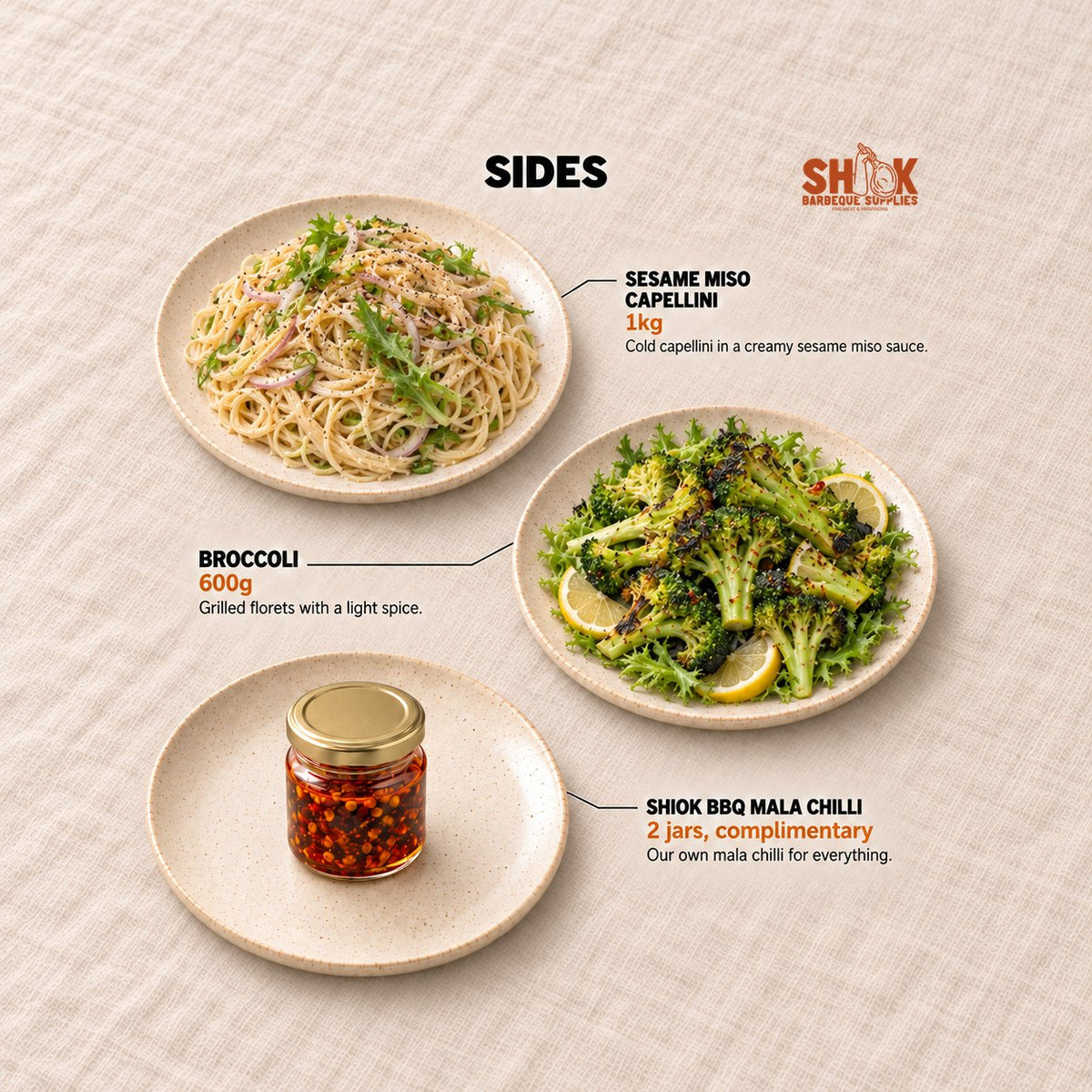 Sides in the SHIOK Premium King Crab BBQ Set (10-15 pax), Shiok BBQ Singapore