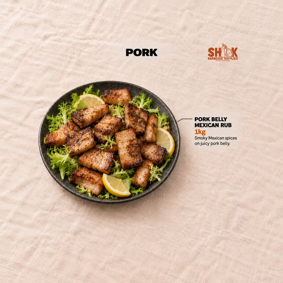Pork Belly Mexican Rub in the SHIOK Party Set (25 pax), Shiok BBQ Singapore