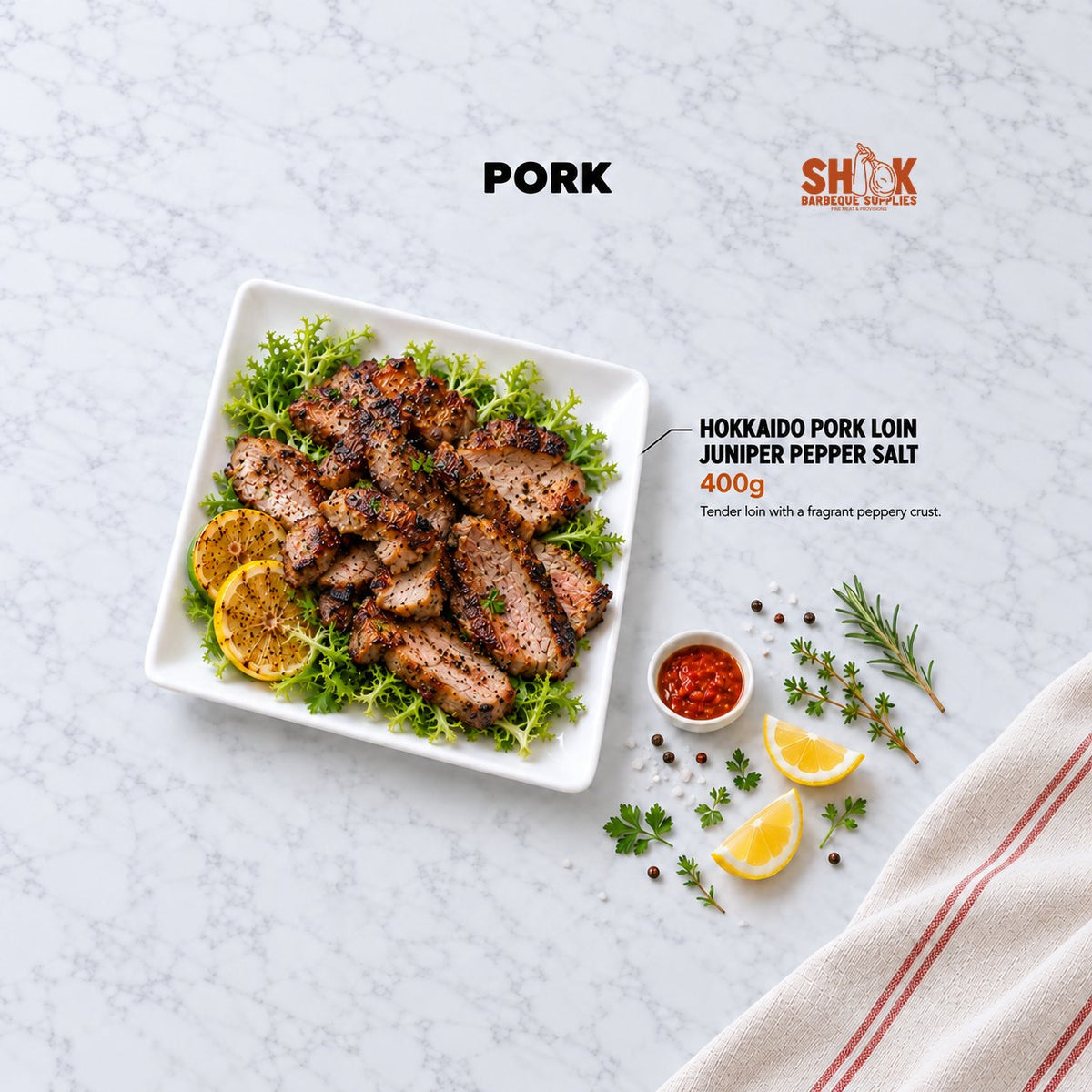 Pork in the Classy SHIOK BBQ Menu, Shiok BBQ Singapore