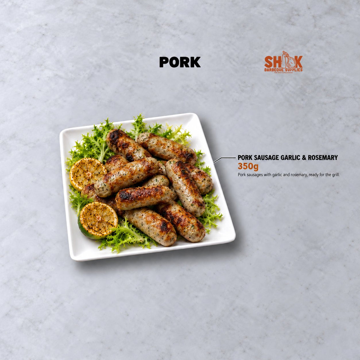 Pork Sausage Garlic & Rosemary in the Shiok MINI BBQ Set, Shiok BBQ Singapore