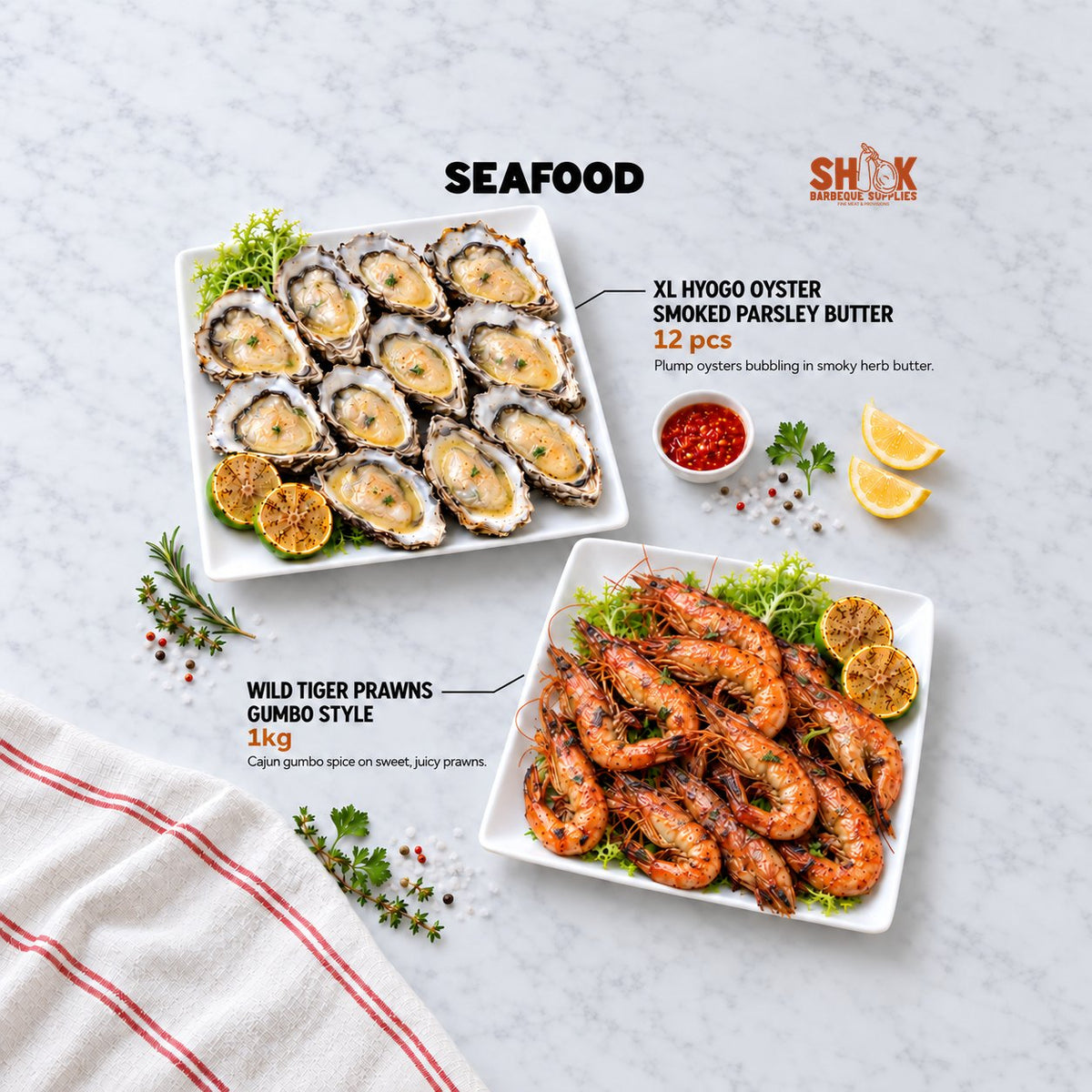 Seafood in the SHIOK Favourites Grill Mix (8-10 pax), Shiok BBQ Singapore