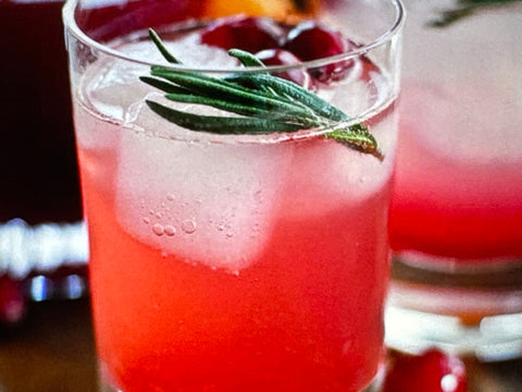 Rosemary Cranberry Lime Mocktail