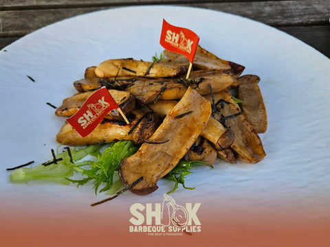 BBQ King Oyster Mushroom - Shiok BBQ Catering Vegetable