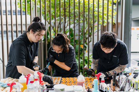 BBQ Chefs working on Private Dining Event - Shiok BBQ