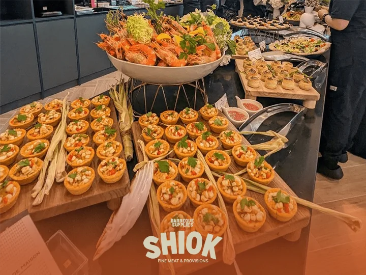 Canapes Table Set up - Shiok Barbeque Catering Singapore