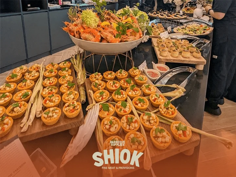 Canapes Table Set up - Shiok Barbeque Catering Singapore