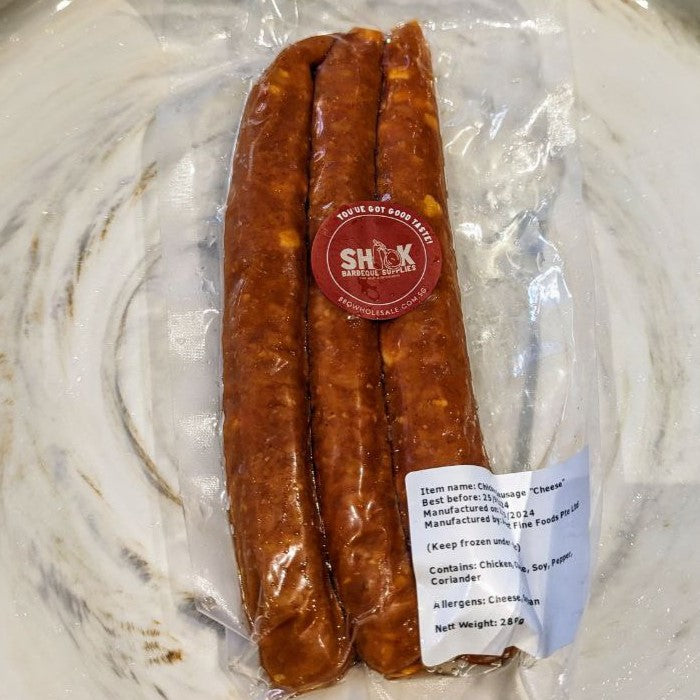 Chicken Sausage Cheese - Grill Sausage - Shiok Barbeque Wholesale Singapore