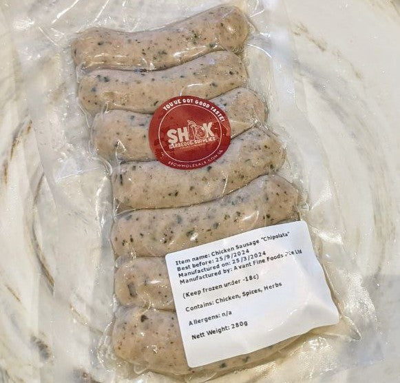 Chicken Sausage Chipolata - Marinated BBQ Sausage - Shiok Barbeque Wholesale Supplies Singapore