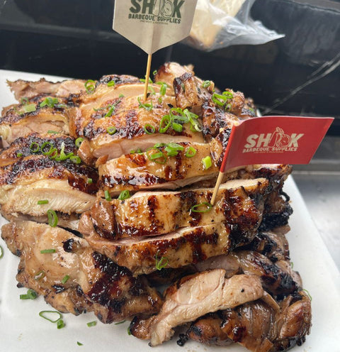 Chicken Thigh American Hot BBQ - Marinated Chicken - Shiok BBQ Catering