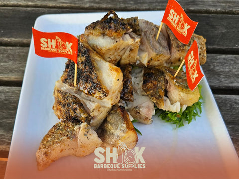 Dill Seed Fennel Lemon Pepper Seabass - Marinated BBQ Seafood - Shiok BBQ Catering