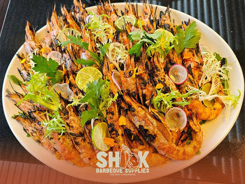 Gumbo Style Wild Tiger Prawns - Shiok Inhouse Marinated Seafood Collection - Barbeque Catering Package Singapore
