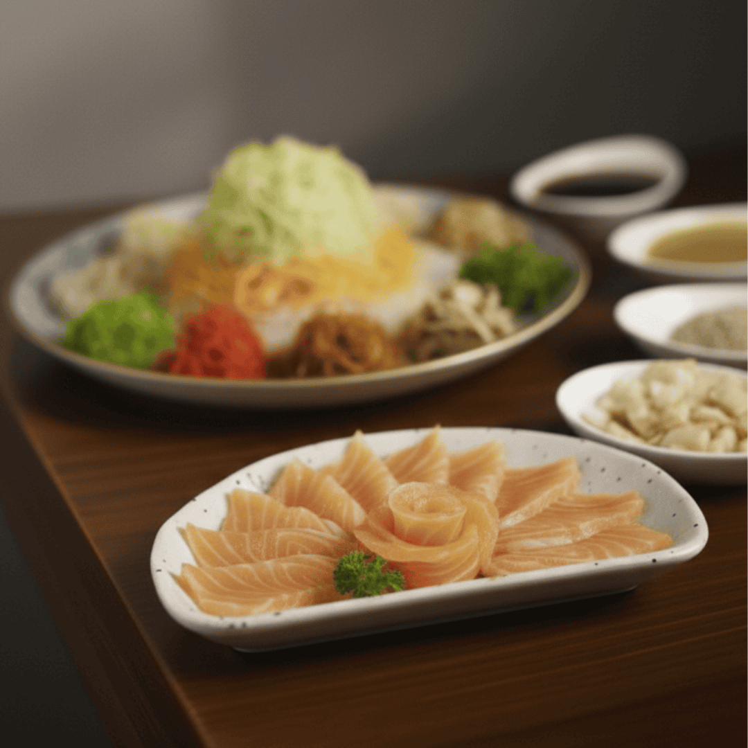 Hickory Wood Smoked Salmon Yu Sheng