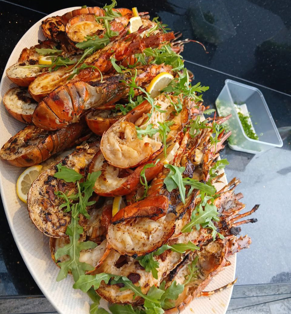 Live Frozen Rock Lobster - Premium Frozen Lobster Singapore - Shiok Barbeque Food