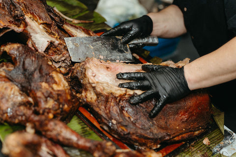 Live Station Spit-Roasted Whole Lamb with Chef service