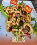 Mala Jumbo Fresh Squid - Marinated BBQ Seafood - Shiok BBQ Catering