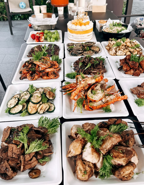 Shiok BBQ Catering - Barbeque Food with Assistant