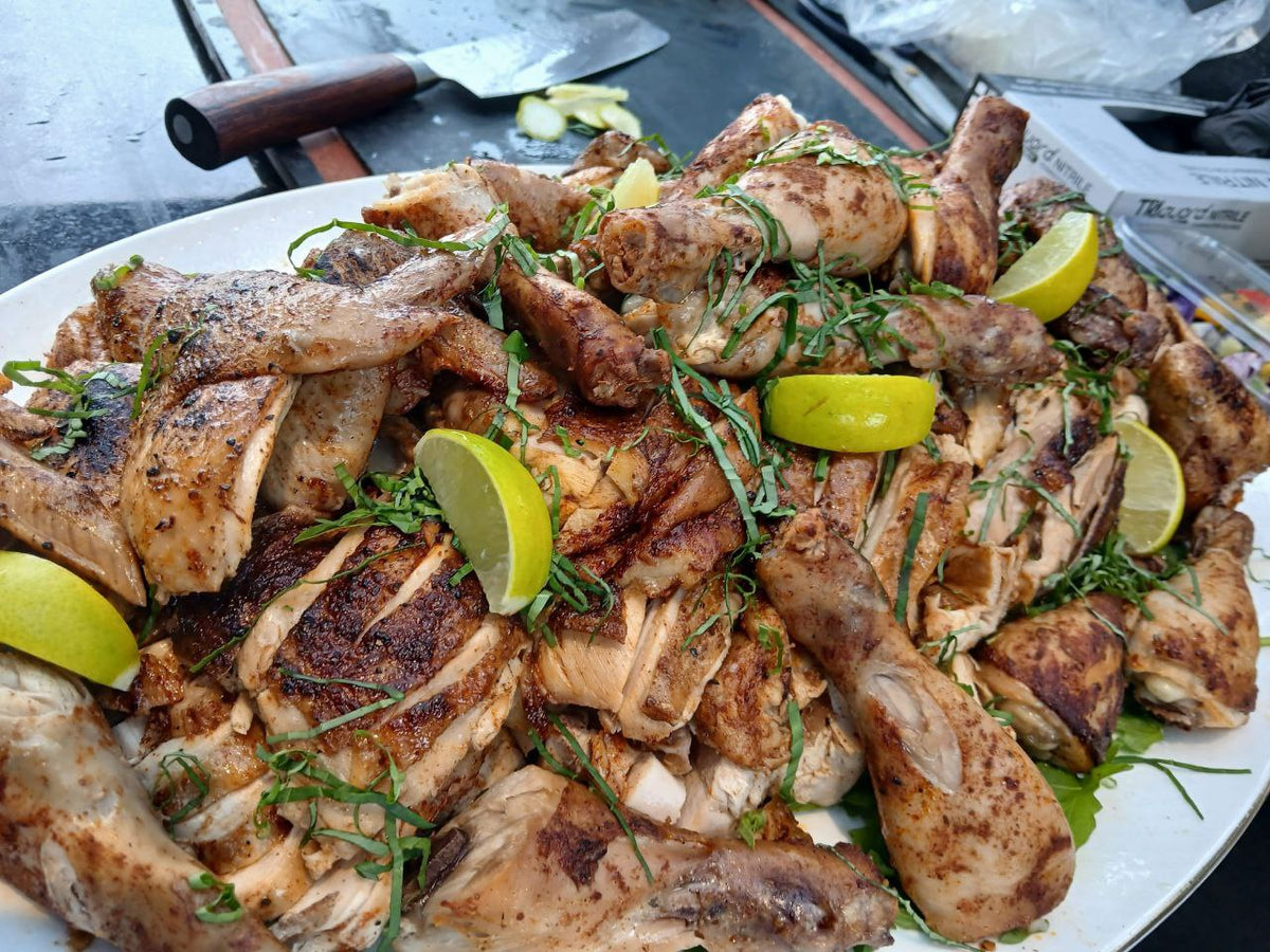 Spatchcock Montreal Rub - Marinated Chicken for BBQ Party - Shiok Barbeque Catering Singapore