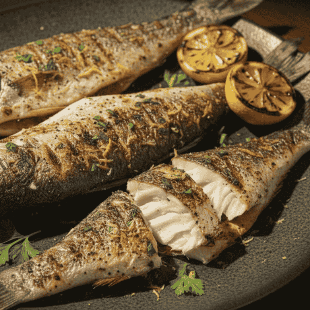 Whole Seabass Lemon Pepper Rub