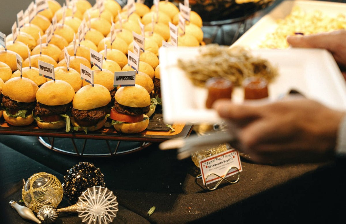 Mini wagyu burgers at a live station, DIY Wagyu Burger BBQ Set, Shiok BBQ Singapore