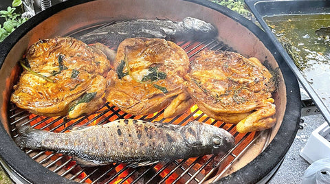 Whole fish grilling with fillets, Grill Around The Globe BBQ 8-10pax, Shiok BBQ Singapore