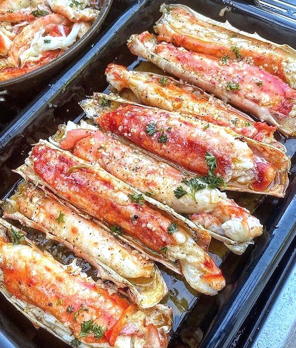 King crab legs on the grill, Shiok Atas Ultimate DIY BBQ Set, Shiok BBQ Singapore