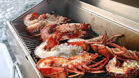 Whole lobsters on the grill, Yacht Lob Lob Seafood BBQ 15-20pax, Shiok BBQ Singapore